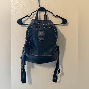 Leather Skull Backpack
